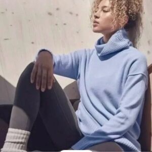 Athleta Bayshore Cowl Neck Sweater Wool Cashmere Blend NWT XXS $198
